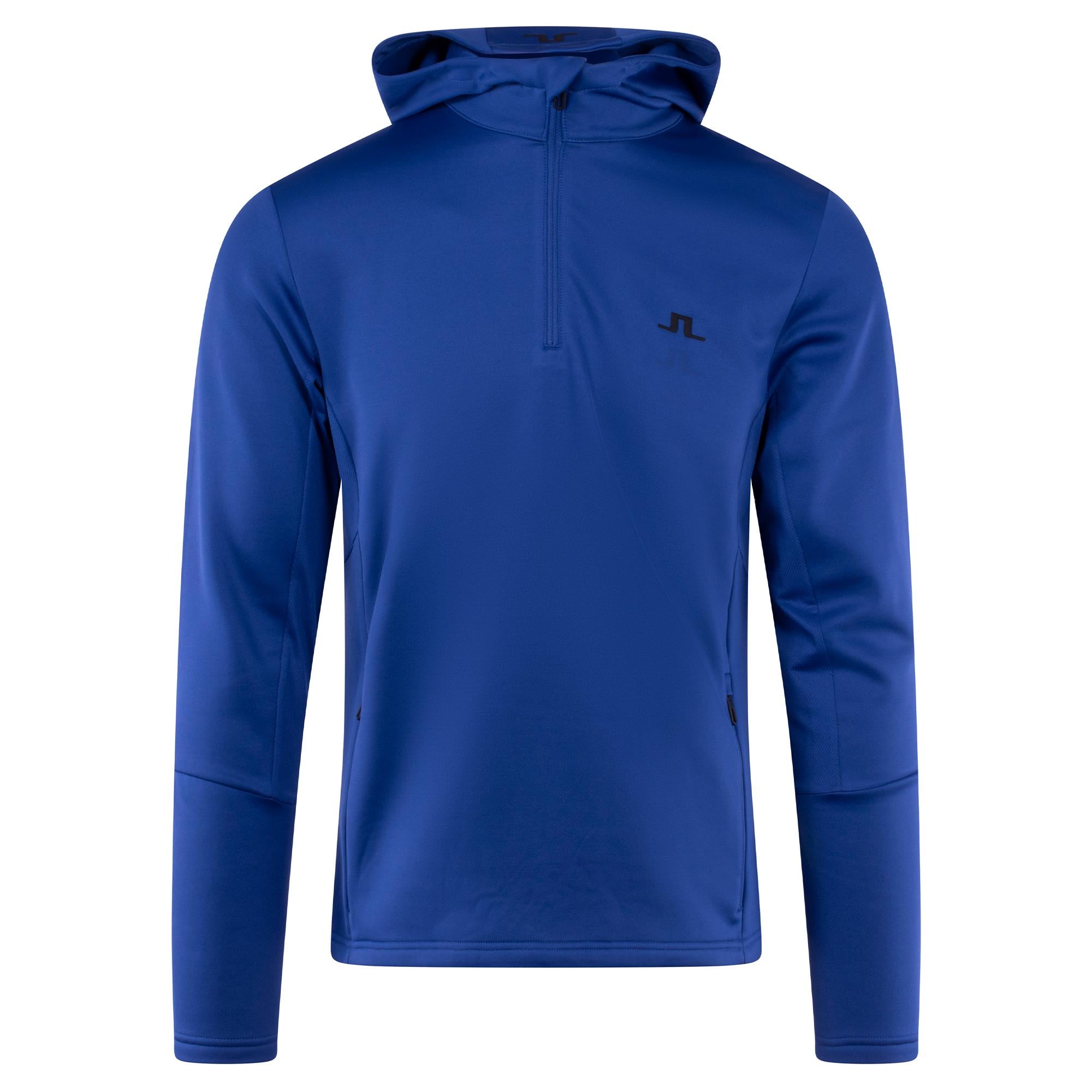 J Lindeberg Aerial Quarter Zip Mens Hoodie Clematis Blue